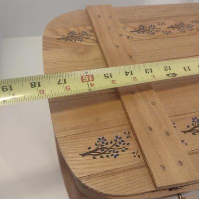 Crafted Oak Splint Wood Pic Nic Basket Basketville Putney, Vermont