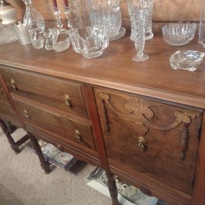 Antique Walnut Sideboard (No Contents)