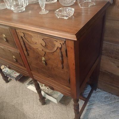 Antique Walnut Sideboard (No Contents)
