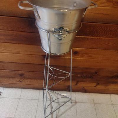 Blue Bird Aluminum Ice Bucket with Metal Stand