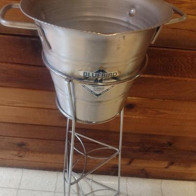 Blue Bird Aluminum Ice Bucket with Metal Stand