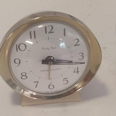Pair of West Clox Alarm Clocks Baby Ben and Big Ben