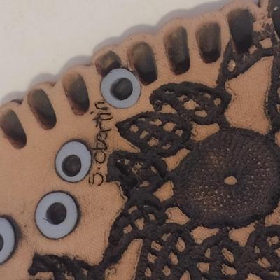 Decorative Studio Pottery Wall Pocket by S. Oberlin