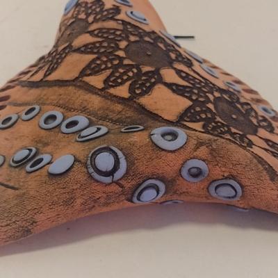Decorative Studio Pottery Wall Pocket by S. Oberlin