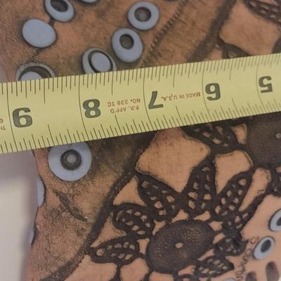 Decorative Studio Pottery Wall Pocket by S. Oberlin