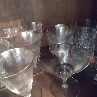 Large Collection of Crystal Stemware and Wine Glasses