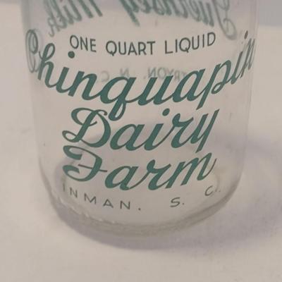 Vintage Chinquapin Dairy Farm Milk Bottle Inman, SC and Tryon, NC