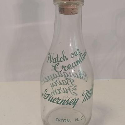Vintage Chinquapin Dairy Farm Milk Bottle Inman, SC and Tryon, NC