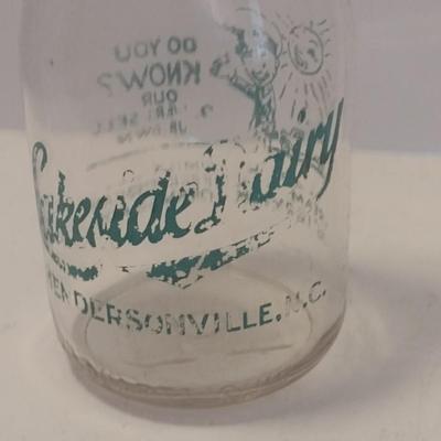Vintage Lakeside Dairy Milk Bottle Hendersonville, NC