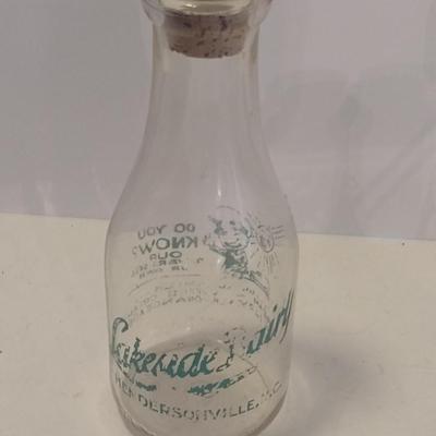 Vintage Lakeside Dairy Milk Bottle Hendersonville, NC