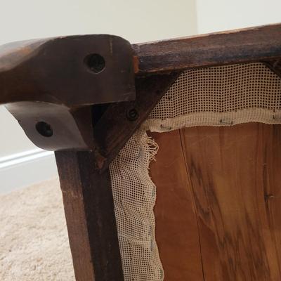 Wooden Standing Mirror and Footstool (UGB3-EL)