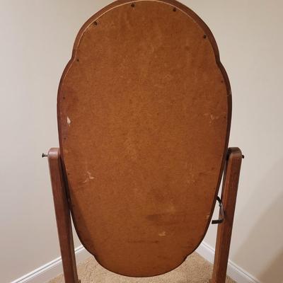 Wooden Standing Mirror and Footstool (UGB3-EL)