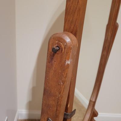 Wooden Standing Mirror and Footstool (UGB3-EL)