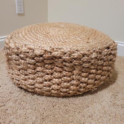 Four Tan Jute Ottomans (UGB3-EL)
