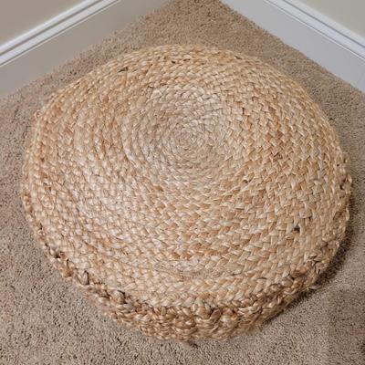 Four Tan Jute Ottomans (UGB3-EL)