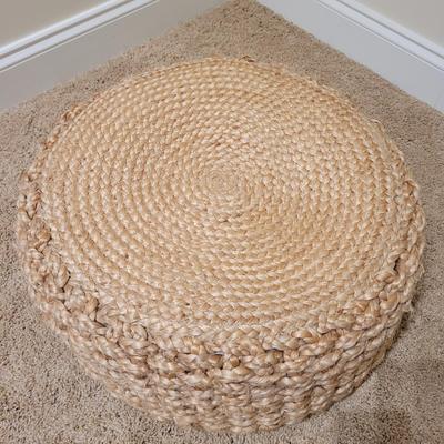 Four Tan Jute Ottomans (UGB3-EL)