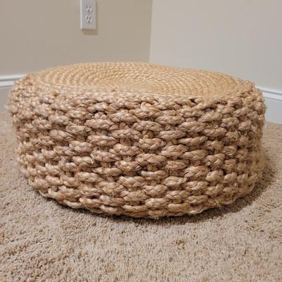 Four Tan Jute Ottomans (UGB3-EL)
