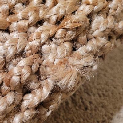 Four Tan Jute Ottomans (UGB3-EL)