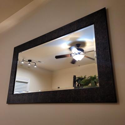 Large Embossed Design Beveled Wall Mirror (UGB3-EL)