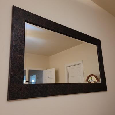 Large Embossed Design Beveled Wall Mirror (UGB3-EL)