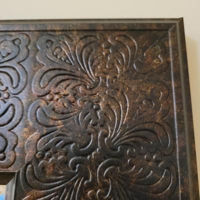 Large Embossed Design Beveled Wall Mirror (UGB3-EL)