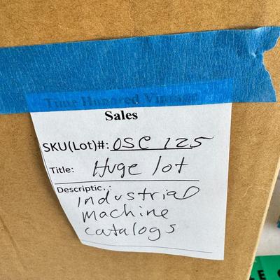 3 large boxes full of Industrial tool catalogs