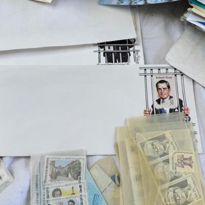 Sleeved stamps sets and individual Vintage greeting cards all occasions