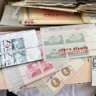 Sleeved stamps sets and individual Vintage greeting cards all occasions