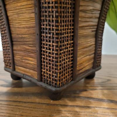 Carved Wooden Sculptures and Faux Plants (UGB3-EL)