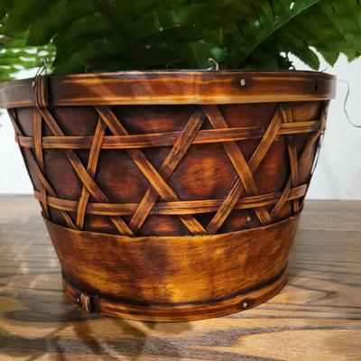 Carved Wooden Sculptures and Faux Plants (UGB3-EL)