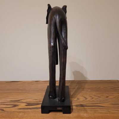 Carved Wooden Sculptures and Faux Plants (UGB3-EL)