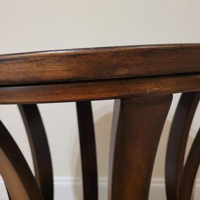 Contemporary Round Slatted End Table (UGB1-EL)