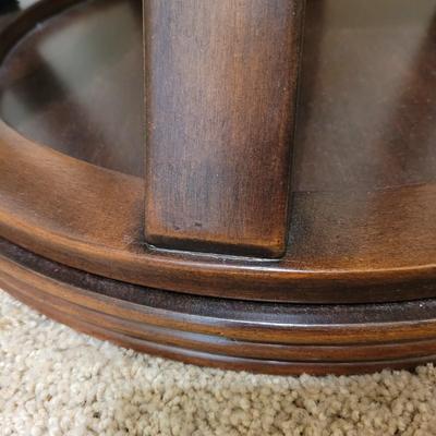Contemporary Round Slatted End Table (UGB1-EL)