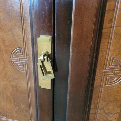 Chinoiserie Wood Credenza with Brass Hardware (UGB1-EL)