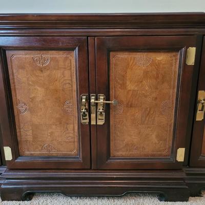 Chinoiserie Wood Credenza with Brass Hardware (UGB1-EL)