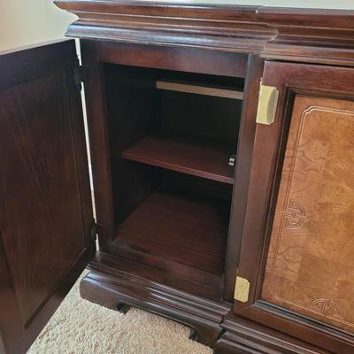 Chinoiserie Wood Credenza with Brass Hardware (UGB1-EL)