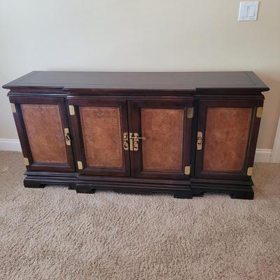 Chinoiserie Wood Credenza with Brass Hardware (UGB1-EL)
