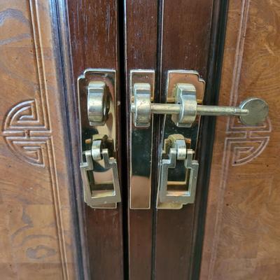 Chinoiserie Wood Credenza with Brass Hardware (UGB1-EL)