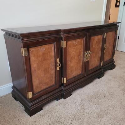 Chinoiserie Wood Credenza with Brass Hardware (UGB1-EL)