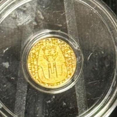 1/200 oz .9999 Fine Gold Round - Monarch - Egyptian King Tut -1