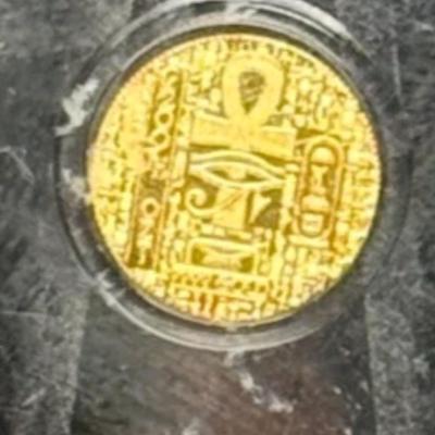 1/200 oz .9999 Fine Gold Round - Monarch - Egyptian King Tut -1