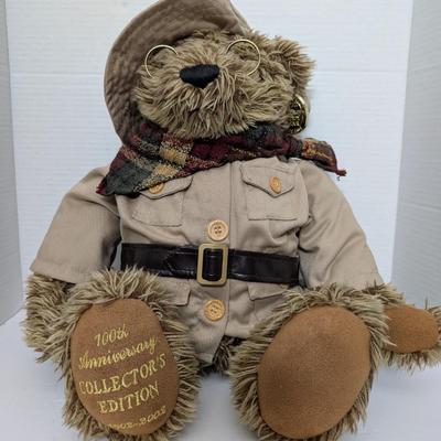 100th Anniversary Collector’s Edition Teddy Bear 1902–2002 Plush with Outfit and Glasses