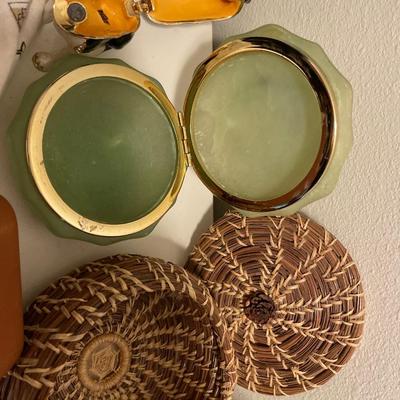 Alabaster and dog boxes with more