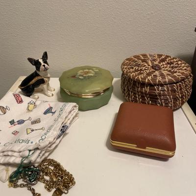 Alabaster and dog boxes with more