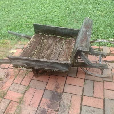 Vintage Flatbed Steel Wheeled Wheelbarrow