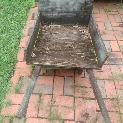 Vintage Flatbed Steel Wheeled Wheelbarrow