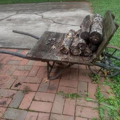 Home Made Flatbed Steel Wheeled Wheelbarrow