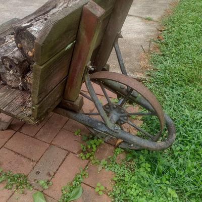Home Made Flatbed Steel Wheeled Wheelbarrow
