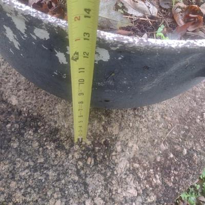 Vintage Cast Iron Cauldron Used as Planter