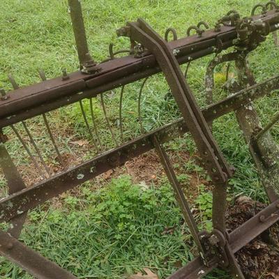 Antique Double Wheel Hay Rake